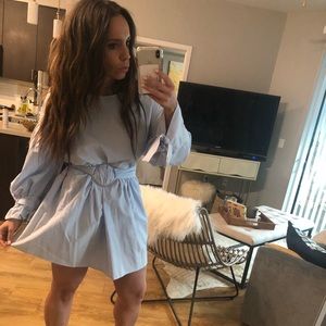 Zara light blue dress sz xs